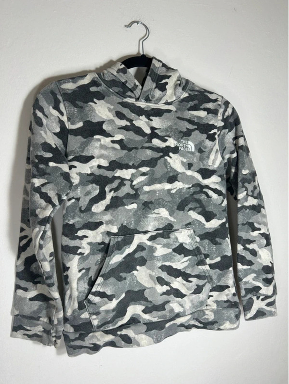 The North Face Youth Camo Black White Hooded Sweatshirt